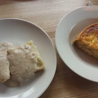 Bacon Onion Quiche and House Salad