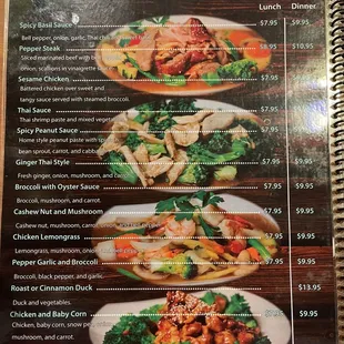 Stir Fry Menu