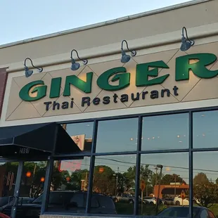 the front of the restaurant
