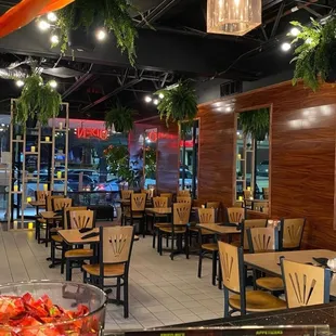 the interior of the restaurant