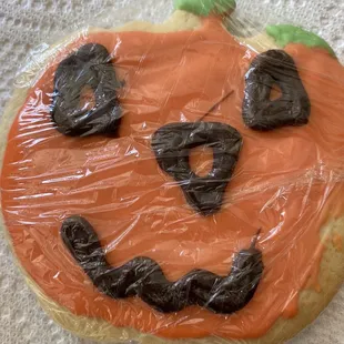 Pumpkin sugar cookie