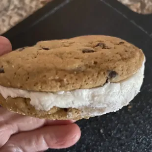 Chocolate chip with cream double cookies