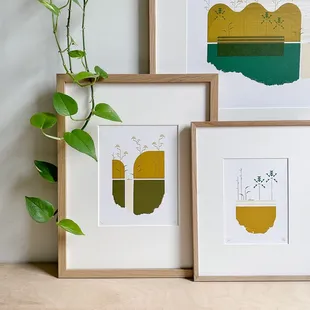 Gingerly Press's semi-abstract landscape artwork about Lindsay's Artist Residency in the Peruvian Amazon Rainforest.