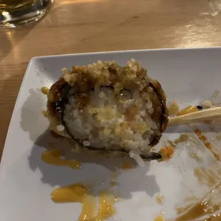 Can you find the fish in this sushi roll? Neither can I. TOTAL rip off.