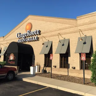 Outside of restaurant.