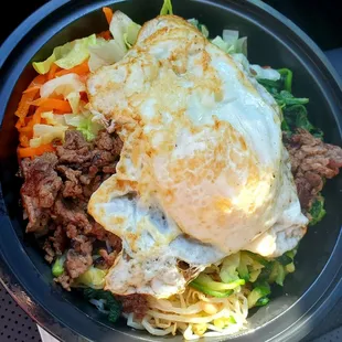 Bibimbap with a fried egg - So much goodness in this bowl