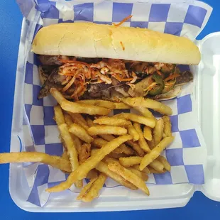 Bulgogi sandwich with kimchi slaw...