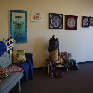 A few completed kaleidoscope wall hangings...