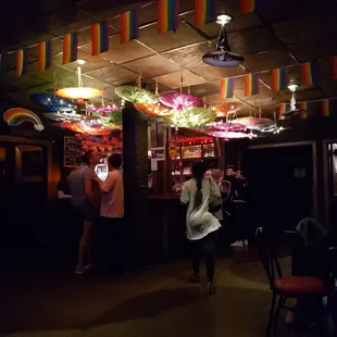 The bar area with decoration.