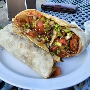 Crispy chicken wrap.