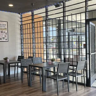Seating next to the windows