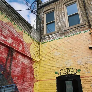 Mural on the back of the building