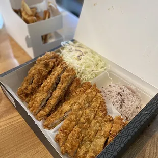 4.14.22 Pork Katsu (they give so much!) and Nutella Taiyaki (meh)