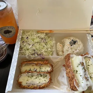 Chicken Katsu with Cheese Burger