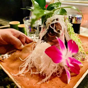 Aji Otsukuri - when served sashimi style first