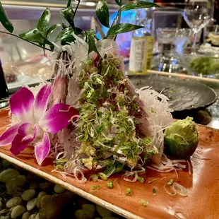 Aji Otsukuri served sashimi style first