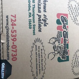 the pizza box