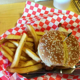 Fired up chicken burger