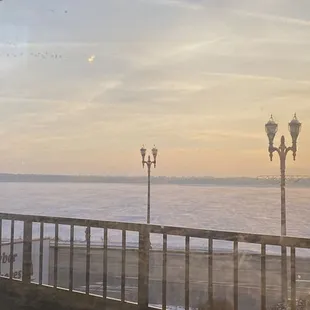 a view of the lake from a train