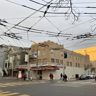 people crossing the street