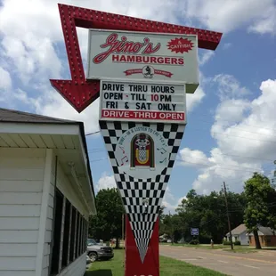 a sign for the restaurant