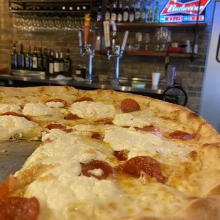 a pepperoni pizza