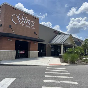 the front of the restaurant
