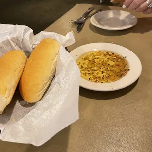 Read and dipping sauce hot and fresh