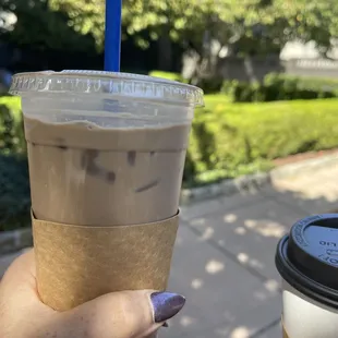 Iced sugar free mocha made with half and half. Delicious!