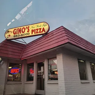 the front of the restaurant