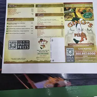 Menu side 2