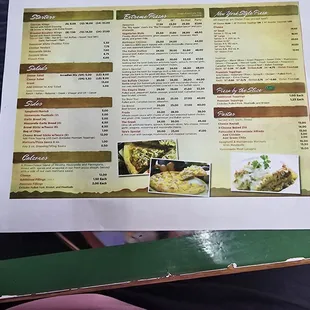 Menu side 1
