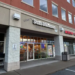 Exterior of restaurant