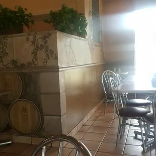 a view of a dining room