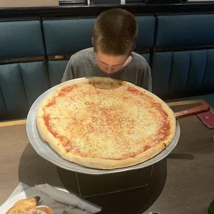 Giant cheese pizza