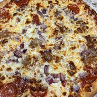 pizza, food