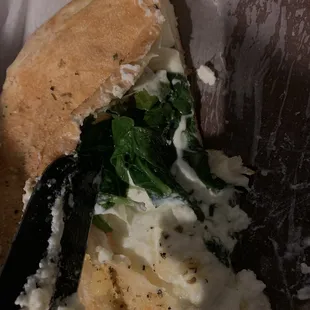 Mediterranean Delight (clearly doesn&apos;t have the tomatoes/olives/onions that they claimed to be inside)