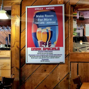 July 2022: Interior Pic 6 of 7-- listed drink specials