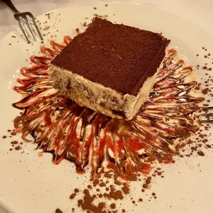 a piece of cake on a plate