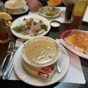 Heaven in a bowl, the creamy mushroom and Italian sausage soup is to die for! Off menu, you have to ask for it.
