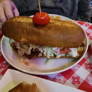 Luca Brasi fish sandwich.  Huge!