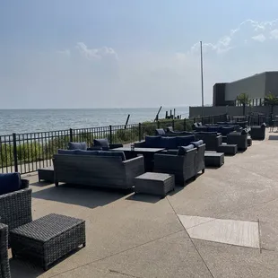 Couch seating on patio