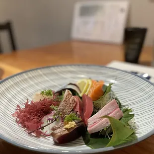 a plate of food on a table