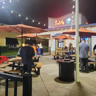 Storefront of Ginther's Soft Serve Ice Cream Parlor.