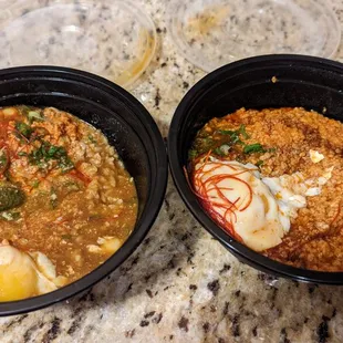 one is curry spicy tantan don, one is spicy tantan don... I don't know which is which