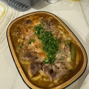 baked curry gyu udon