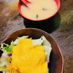 Green Salad and Miso Soup