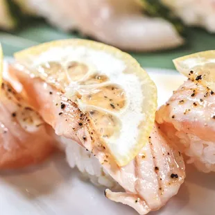 Seared Salmon Sushi.