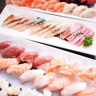 sushi, sashimi, sushi and sashimi, food