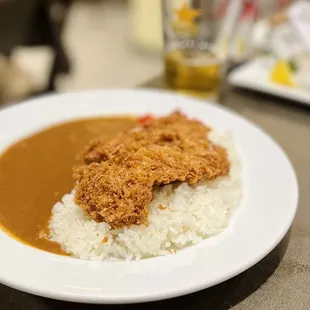 Fried Chicken curry set